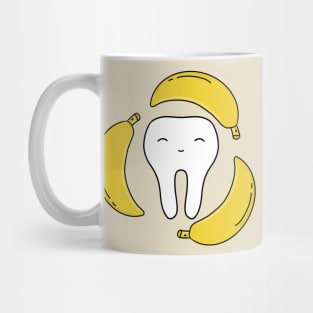 Cute Molar Banana illustration - for Dentists, Hygienists, Dental Assistants, Dental Students and anyone who loves teeth by Happimola Mug